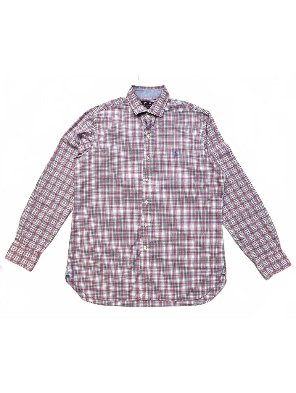 Polo Ralph Lauren Men’s Large Plaid Cotton Stretch Button Down Shirt Pony Logo
